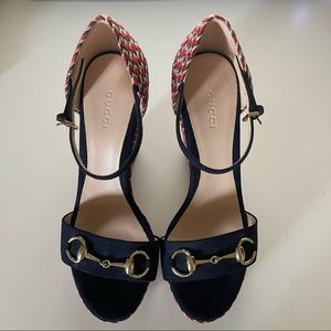 Gucci Limited Edition Horsebit Espadrille Wedges